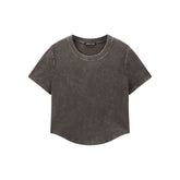 Women's Cropped Vintage-Washed T-Shirt